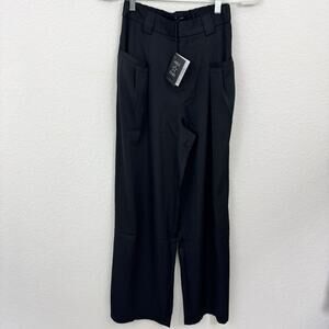 Area Stars Womens Wide Leg Pants Size S Lightweight Flowy Black